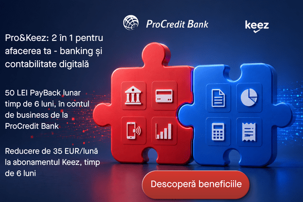 ProCredit Bank și Keez au lansat Pro&Keez: 2 în 1 pentru afacerea ta – banking și contabilitate digitală